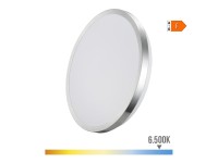 Candeeiro super led de superf�cie moldura cromado 18 w 6500 k 1820 lm �33 x 5 cm