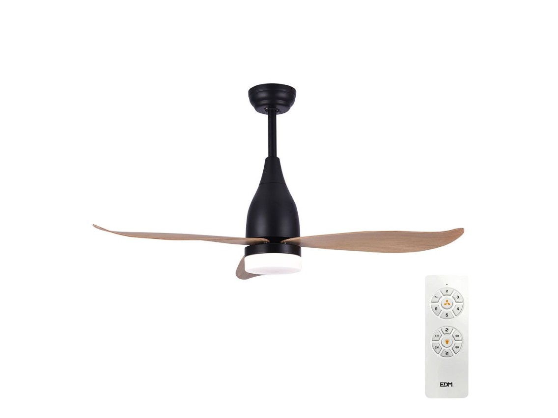 Ceiling led fan 112cm led 112cm dc 15w + lamp 18w 2.190lm 3.000k- 4000k-5.000k, 3cct, 45db mod.katte
