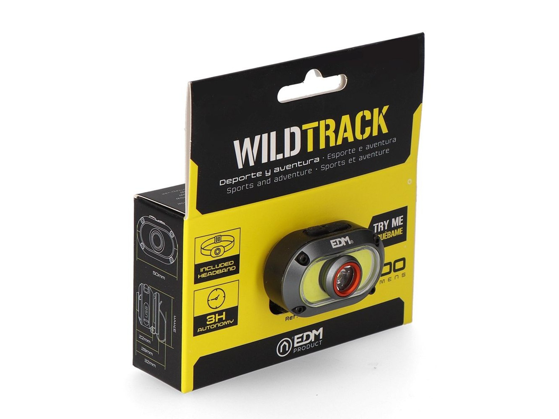 Wildtrack tx2 led head torch, aluminum, rechargeable, 7 + 5 w - 50 x 32 x 37 mm