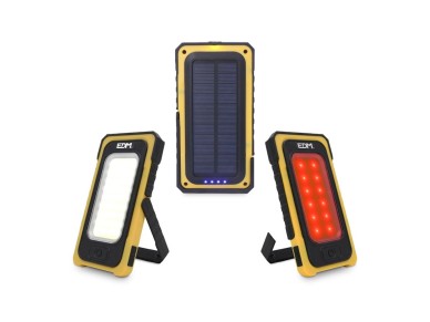 Linterna led cob solar force, recargable, con gancho e im�n, 10 w 750 lm