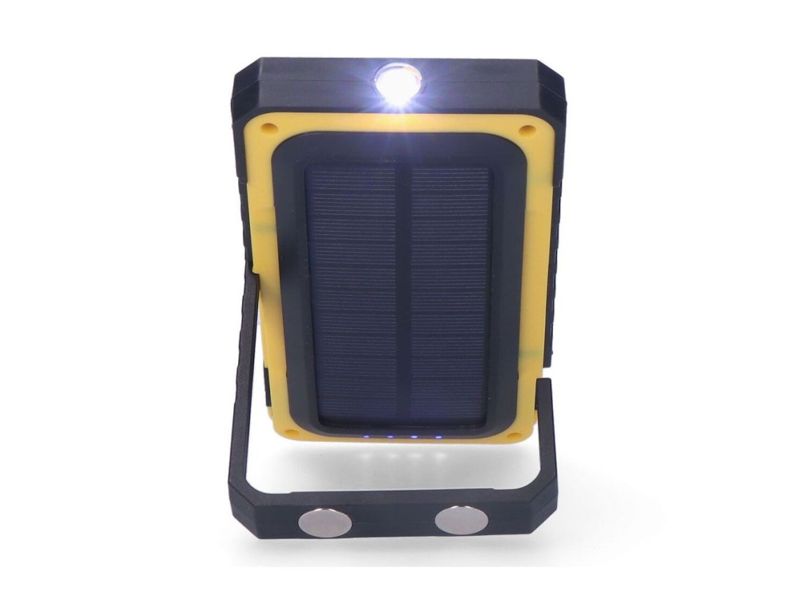 Linterna led cob solar force, recargable, con gancho e im�n, 10 w 750 lm