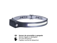 Linterna frontal con sensor recargable Linterna frontal con sensor recargable