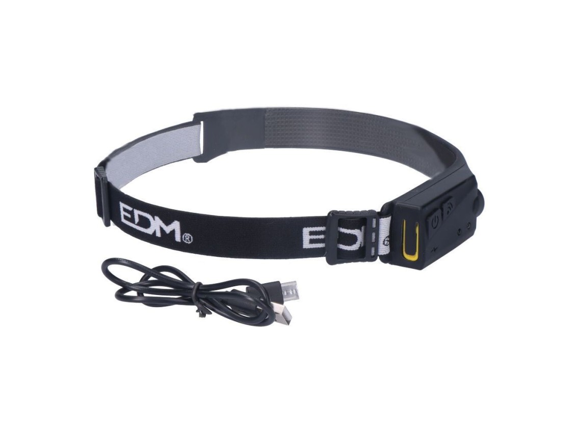 Linterna frontal con sensor recargable