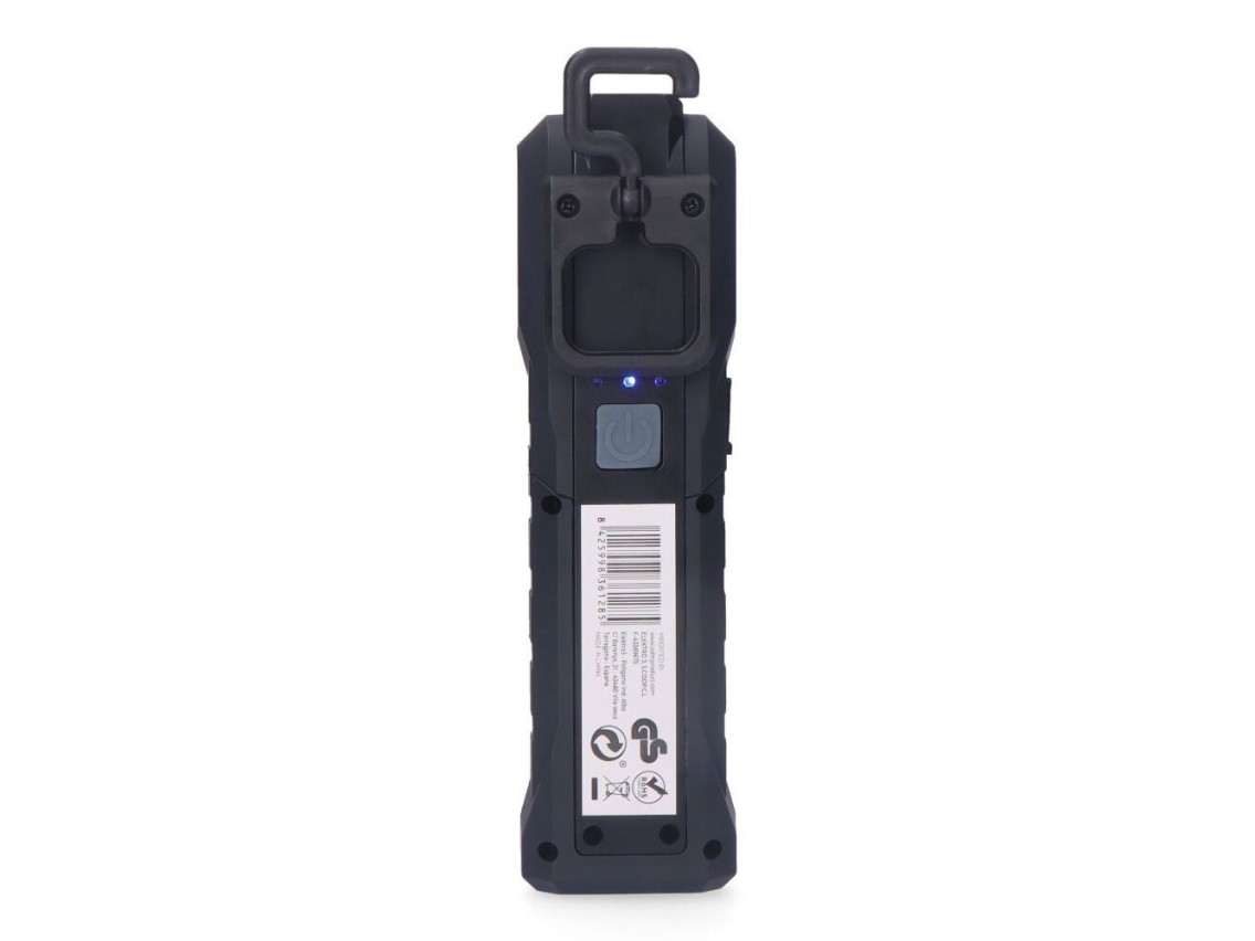 Lanterna led de trabalho true work cob 5 w 200lm + 200lm + foco superior 50lm, recarregável