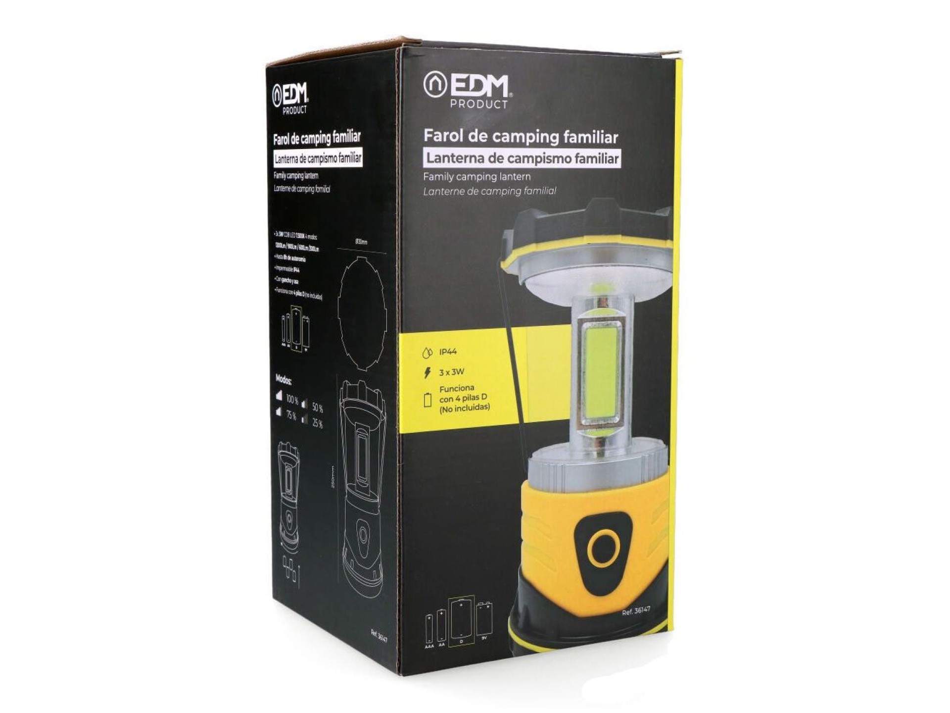 Farol led river trek, camping, pilas d, 3 w