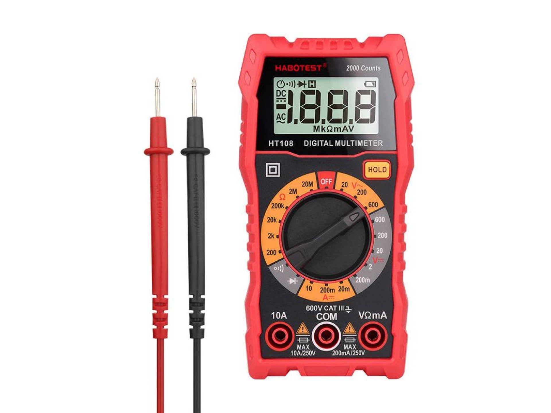 Multímetro digital universal Habotest HT108L