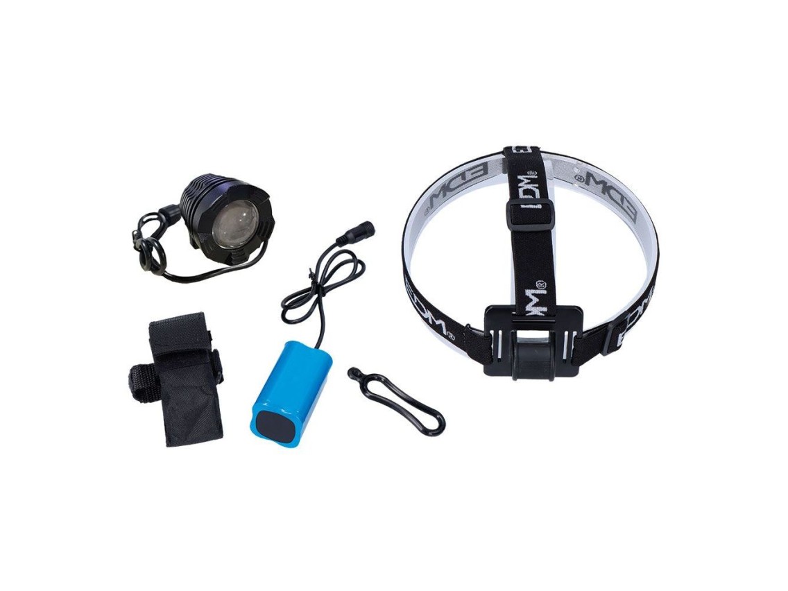 Foco led de aluminio recargable 180 lm, 50 lm, flash. función frontal / bicicleta