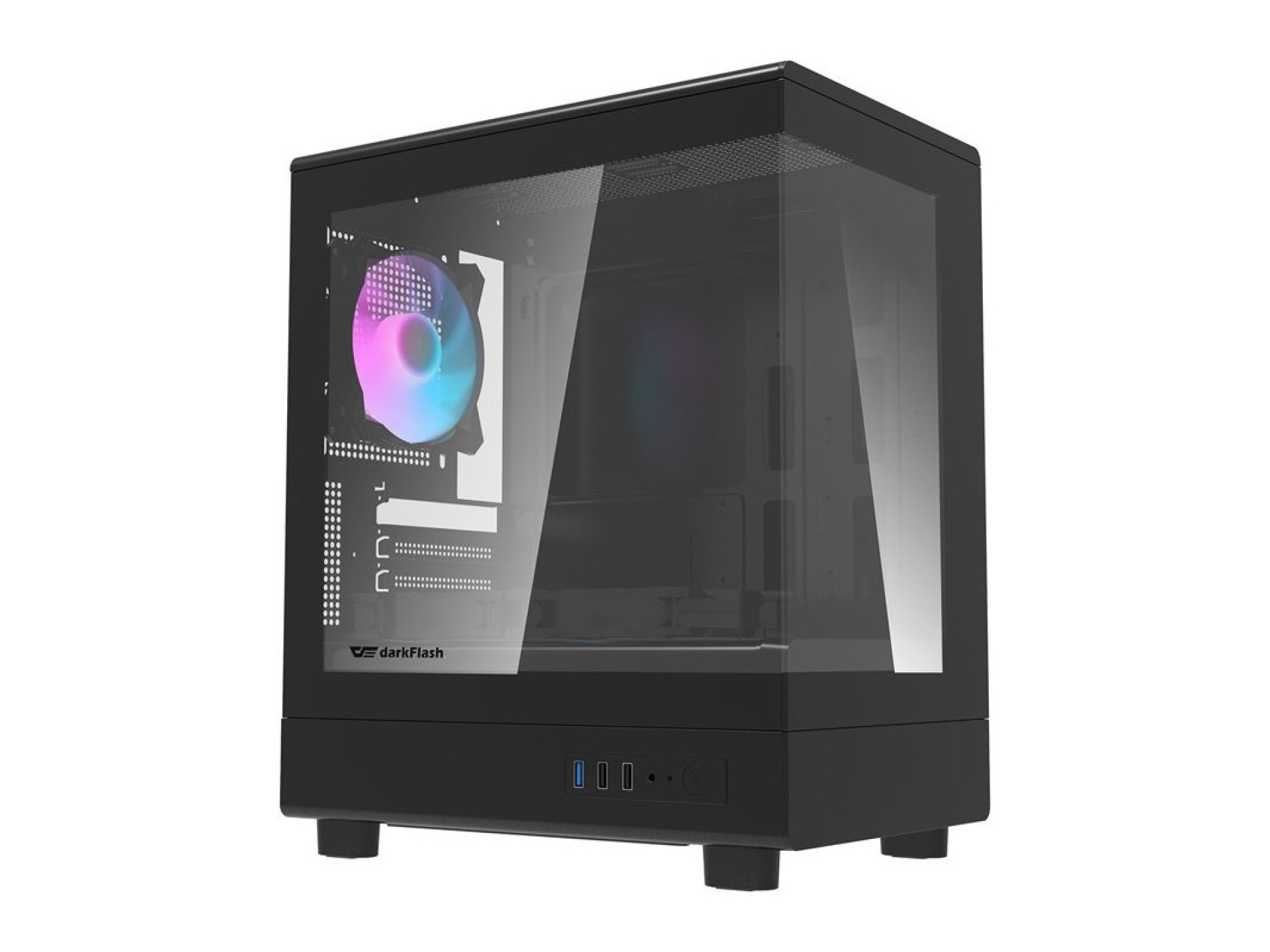 Darkflash DB330M computer case + 3 fans (black)