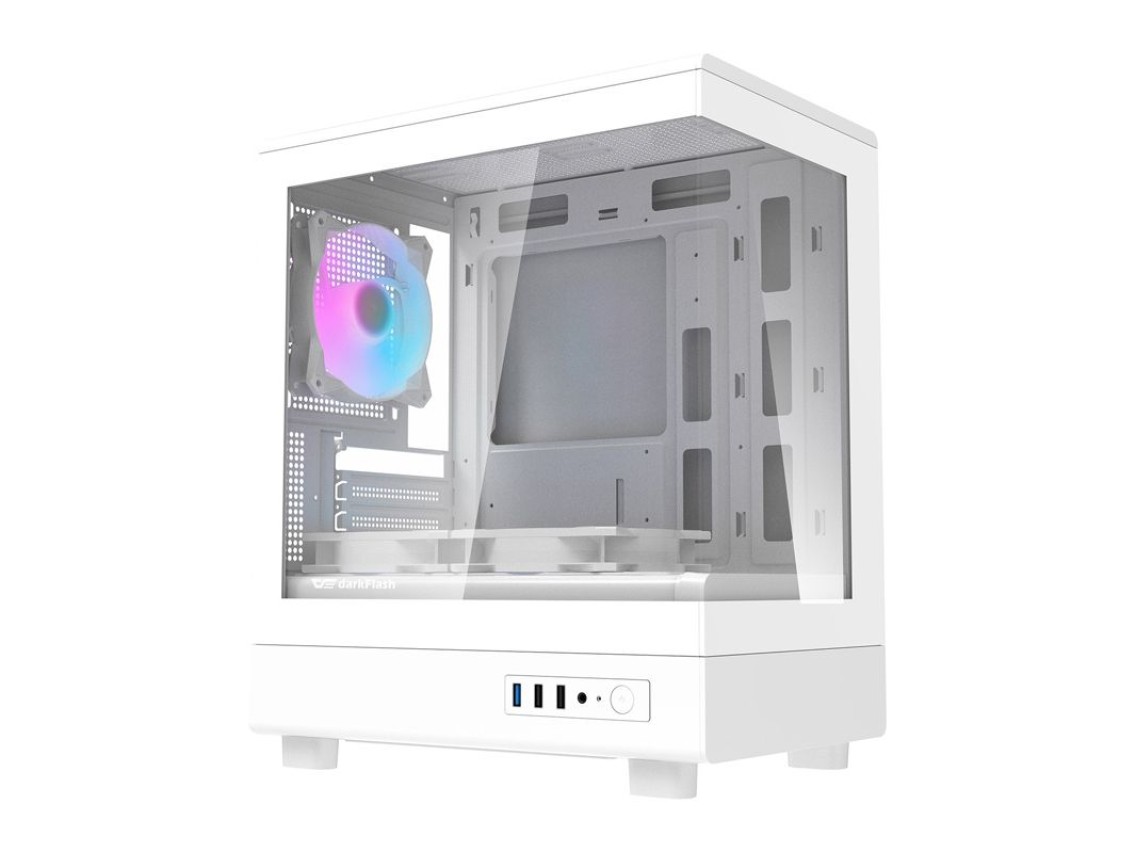Gabinete para computador Darkflash DB330M + 3 ventoinhas (branco)