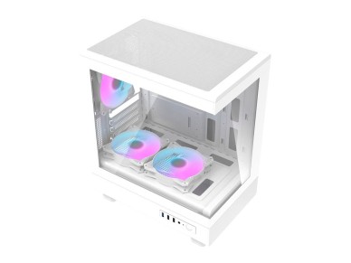 Gabinete para computador Darkflash DB330M + 3 ventoinhas (branco)