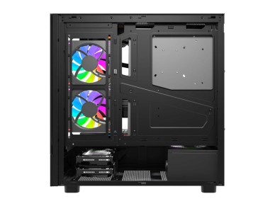 Gabinete para computador DarkFlash DS950V com monitor (preto) + 6 ventoinhas