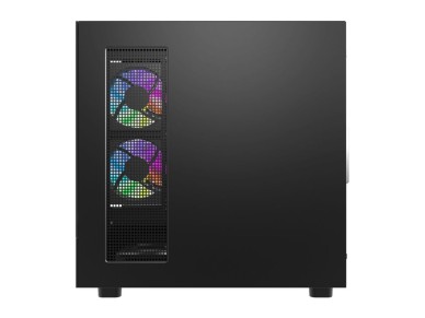Gabinete para computador DarkFlash DS950V com monitor (preto) + 6 ventoinhas