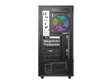 Gabinete para computador DarkFlash DS950V com monitor (preto) + 6 ventoinhas
