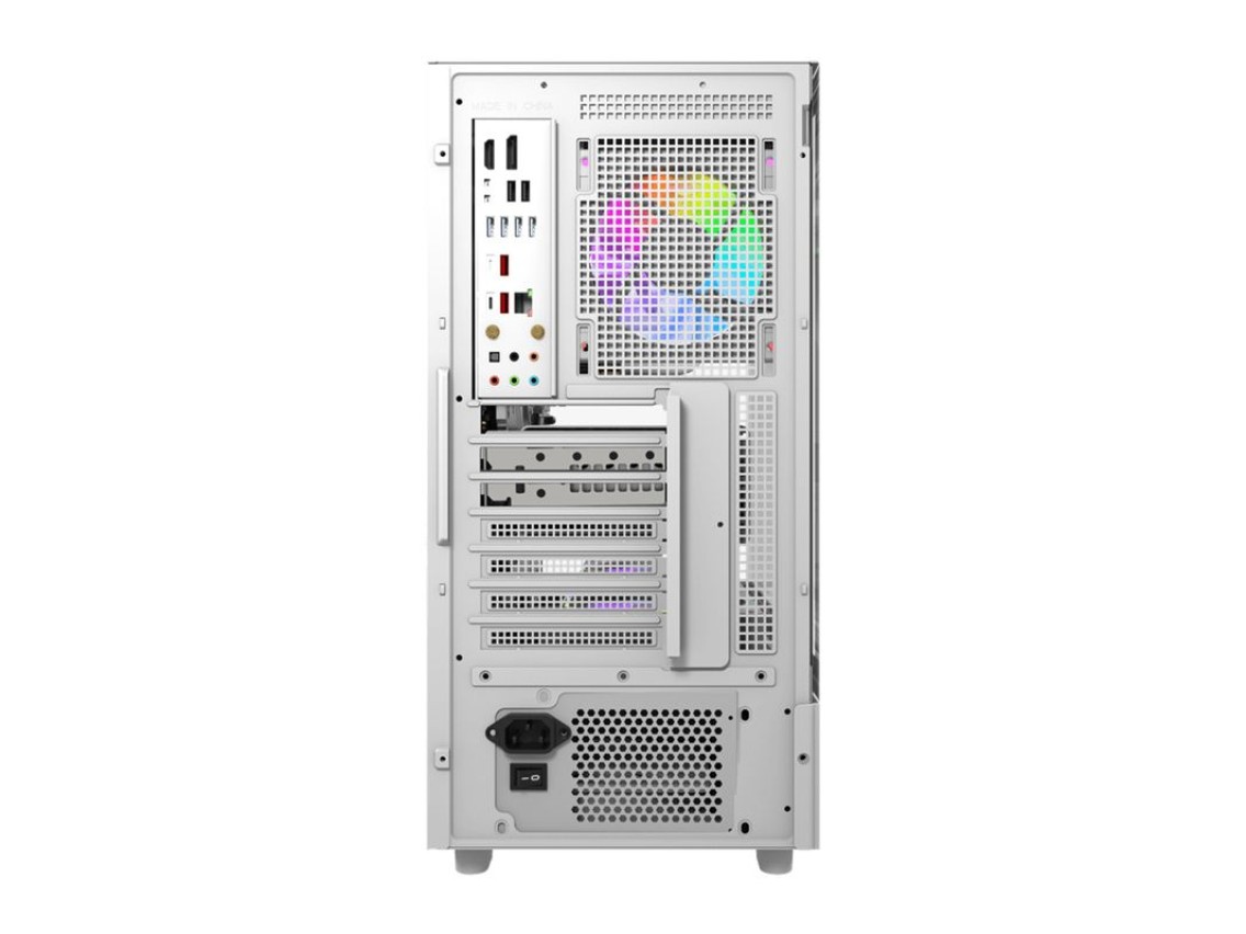DarkFlash DS950V computer case with display (white) + 6 fans