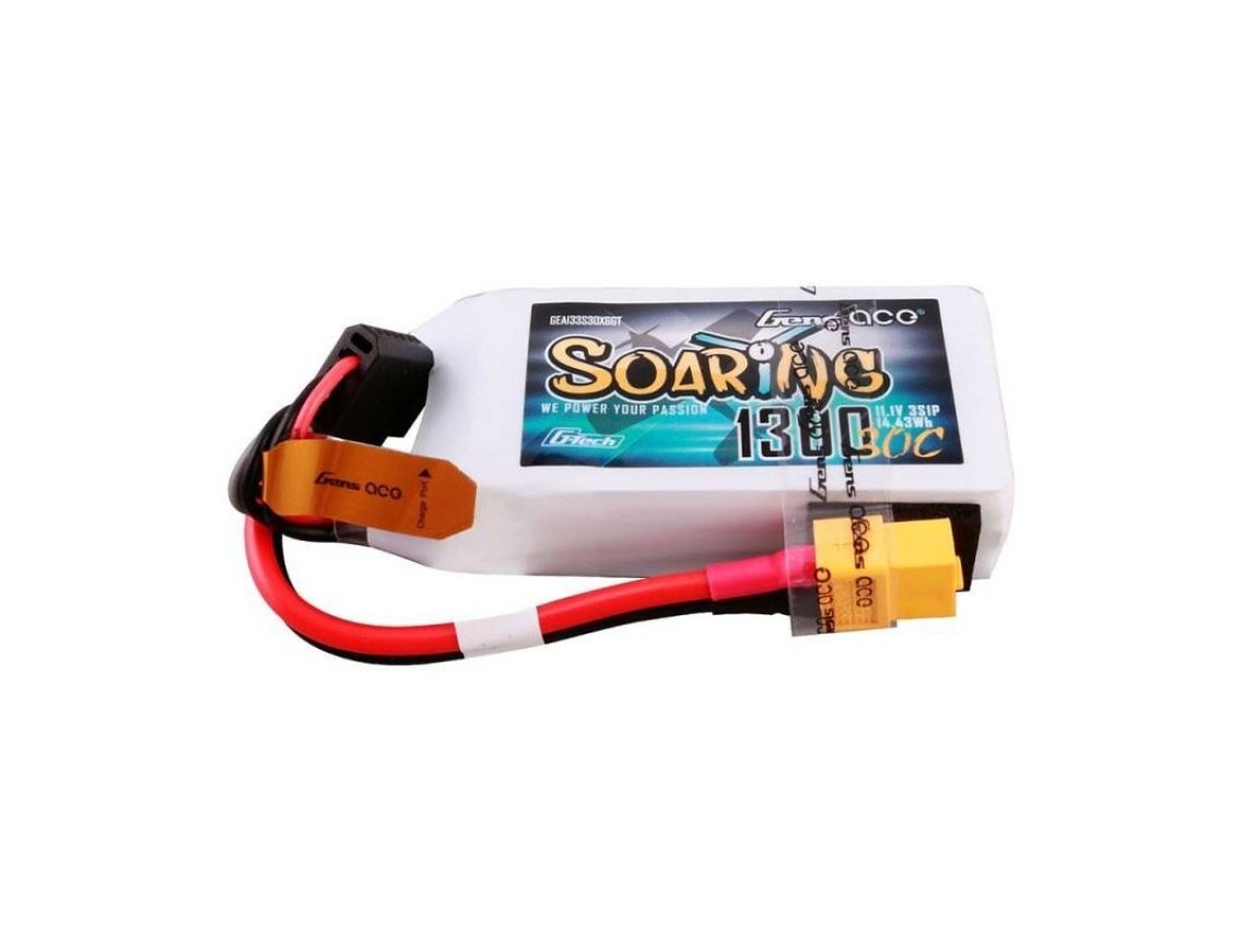 Gens ace G-Tech Soaring 1300mAh 11.1V 30C 3S1P Lipo Battery