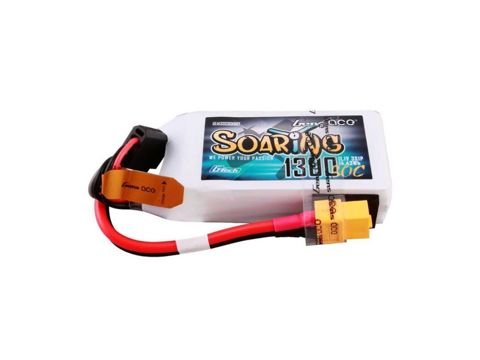 Gens ace G-Tech Soaring 1300mAh 11.1V 30C 3S1P Lipo Battery