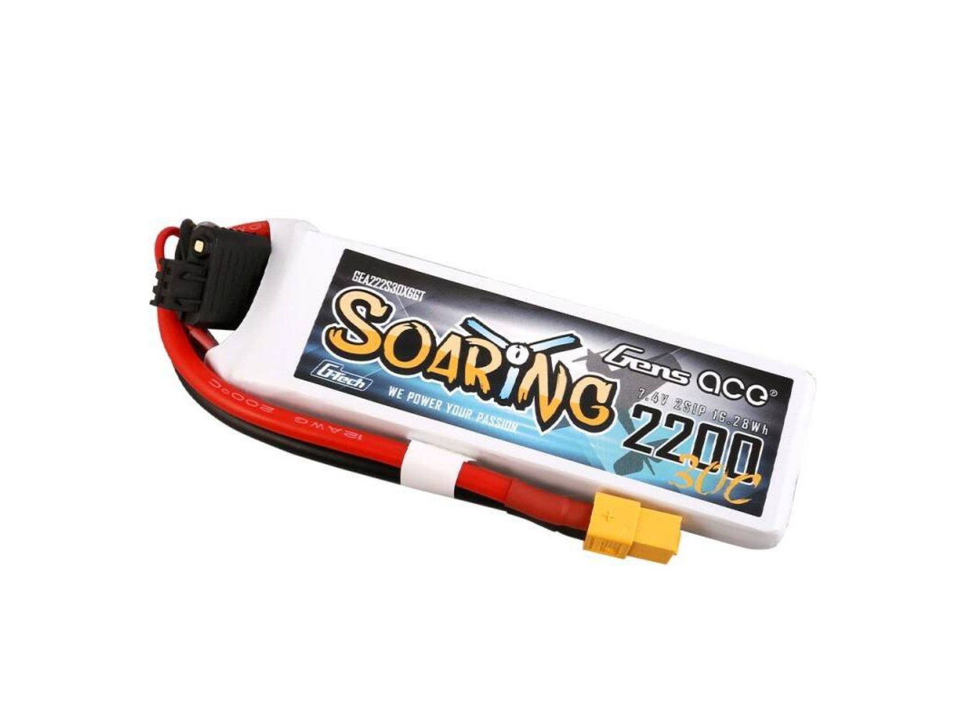 Gens Ace G-Tech Soaring 2200mAh 7.4V 30C 2S1P XT60 Battery