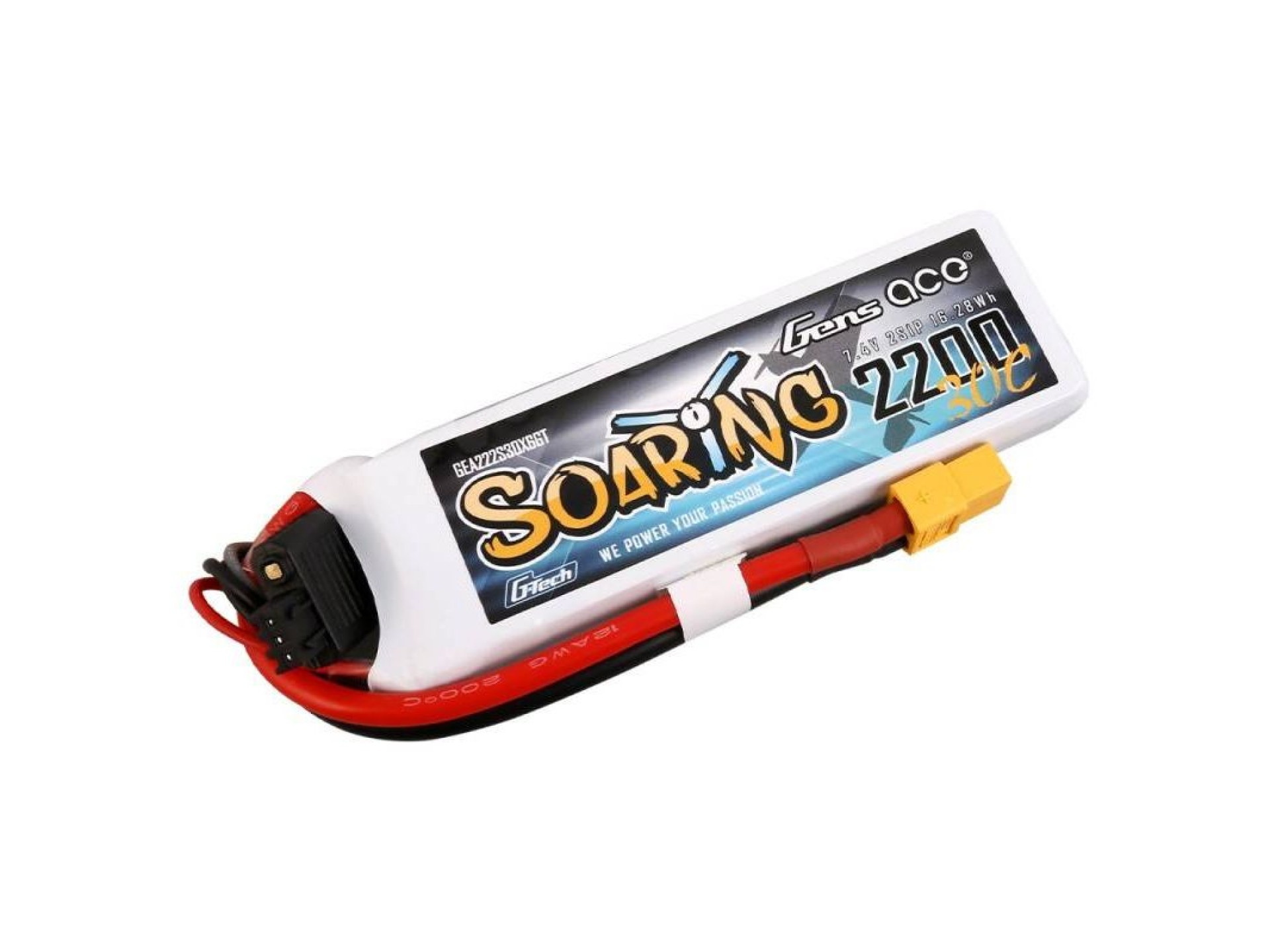 Gens Ace G-Tech Soaring 2200mAh 7.4V 30C 2S1P XT60 Battery
