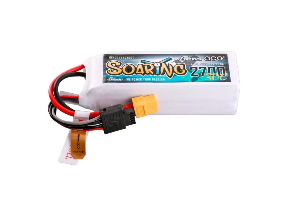 Gens ace G-Tech Soaring 2700mAh 14.8V 30C 4S1P LiPo XT60