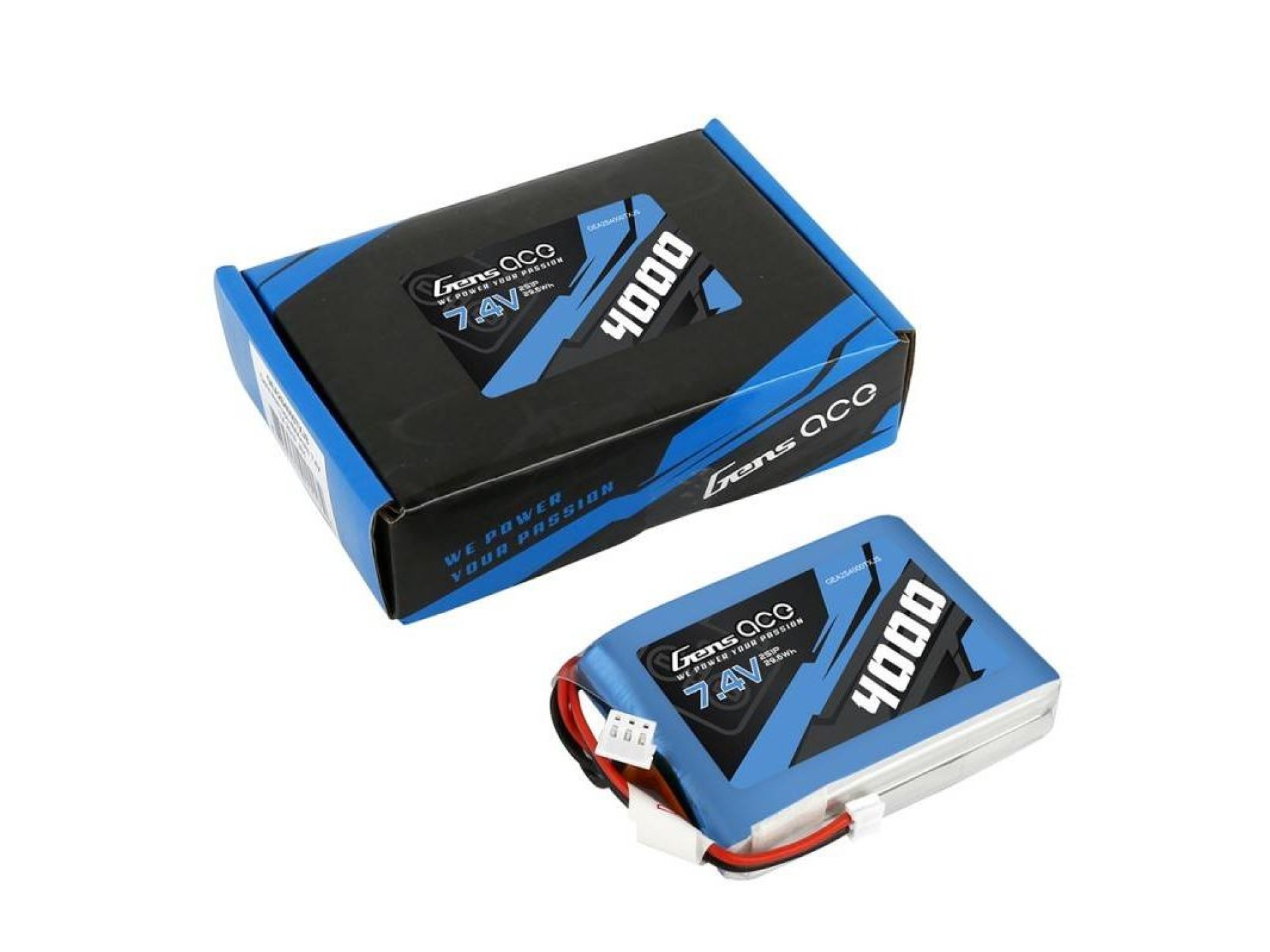 Batería de LiPo Gens Ace de 4000 mAh, 7,4 V y 1 C