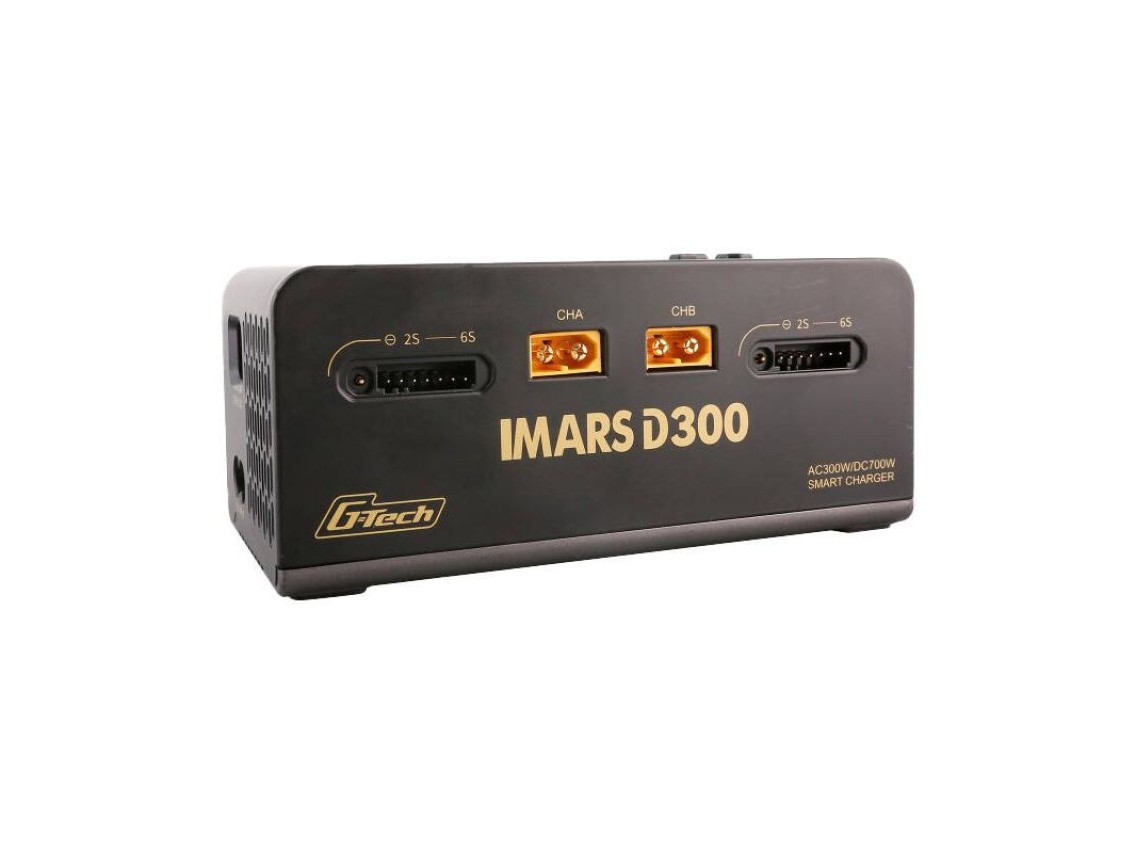 Carregador de bateria RC Gens Ace IMARS D300 G-Tech Channel AC/DC 300W/700W - Preto (UE)
