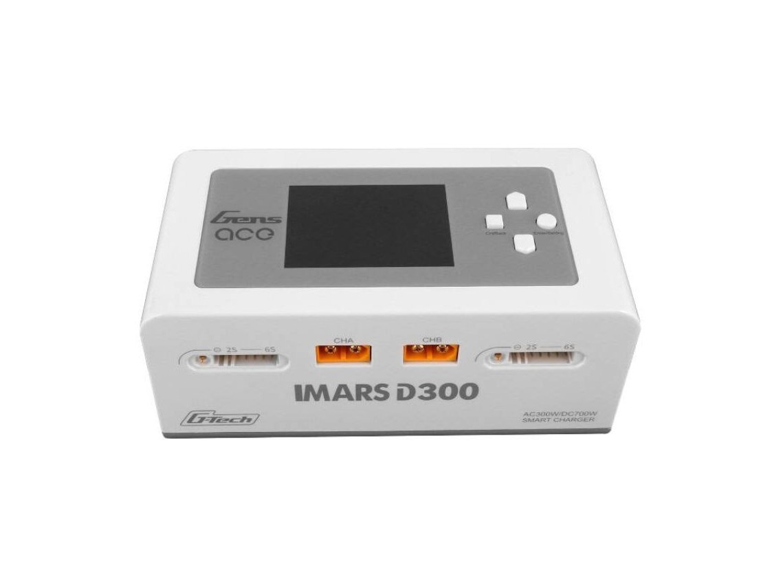 Gens Ace IMARS D300 G-Tech Channel AC/DC 300W/700W RC Battery Charger-EU White