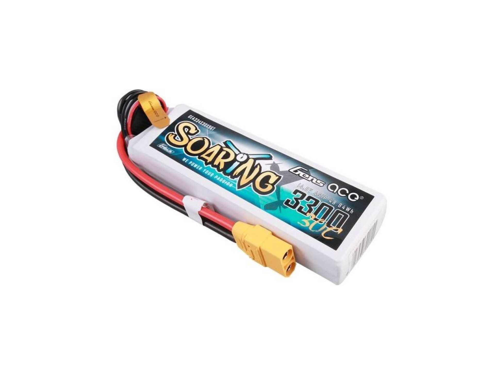 Batería de polímero de litio Gens ace G-Tech Soaring de 3300 mAh, 14,8 V, 30 C, 4S1P