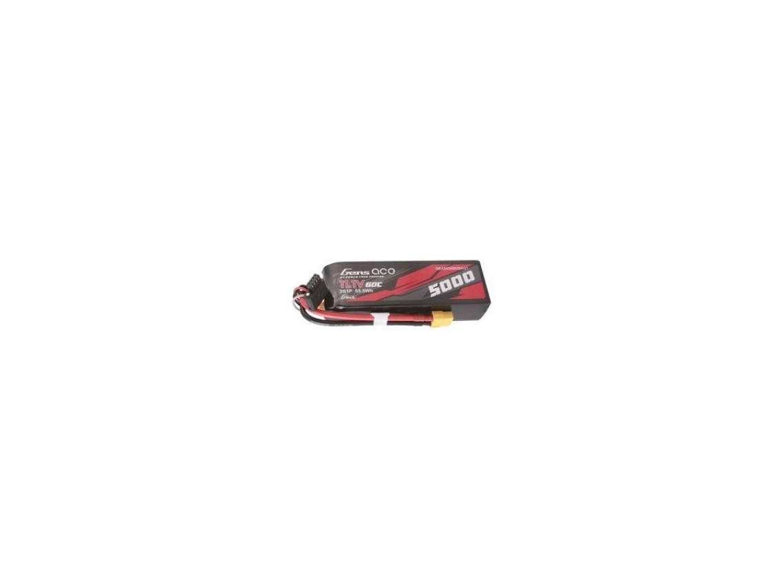 Battery GensAce G-Tech LiPo 5000mAh 11.1V 60C 3S1P, EC2 Plug