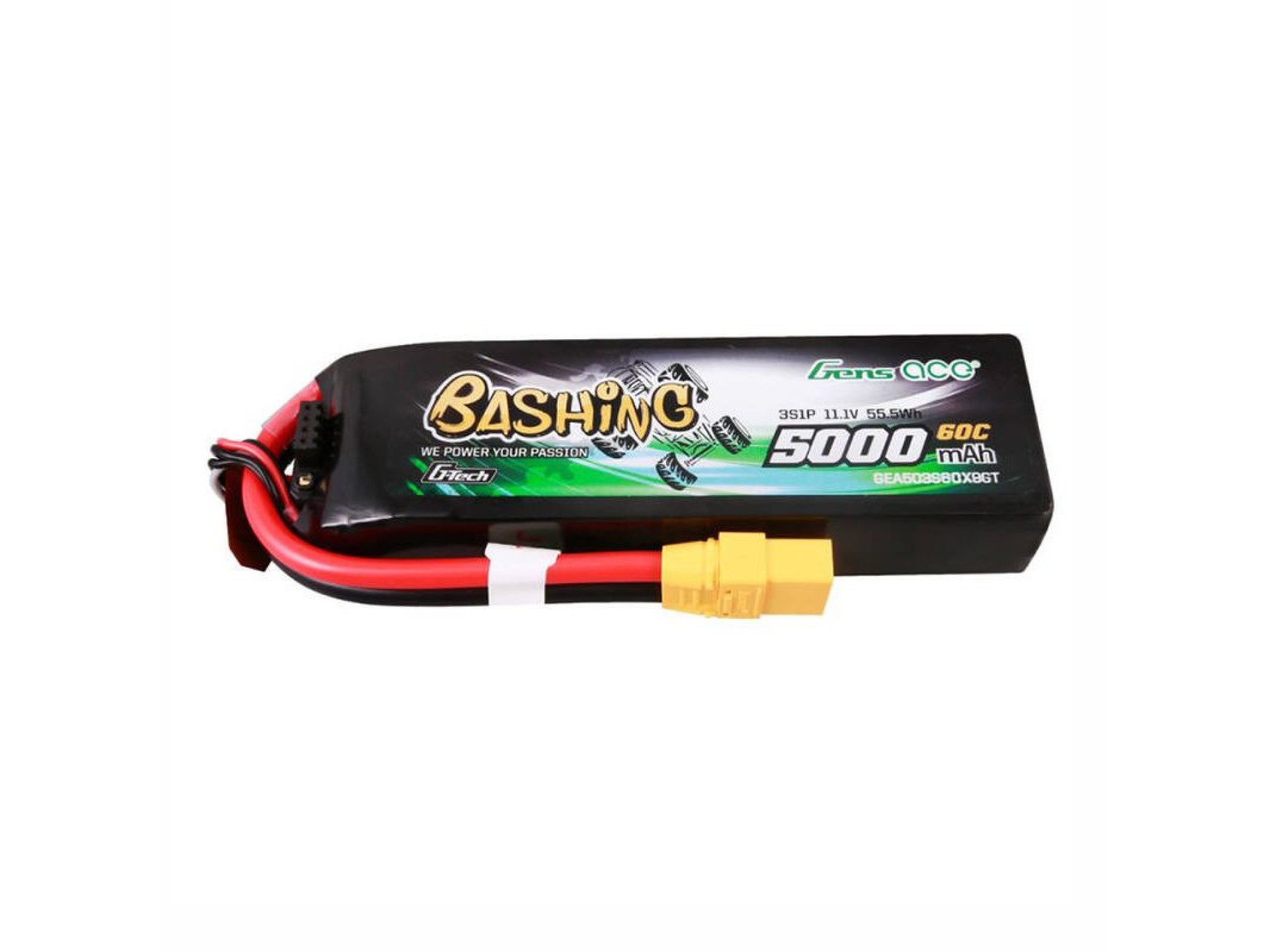 Batería GensAce 5kmAh 11,1V 60C 3S1P con conector XT90