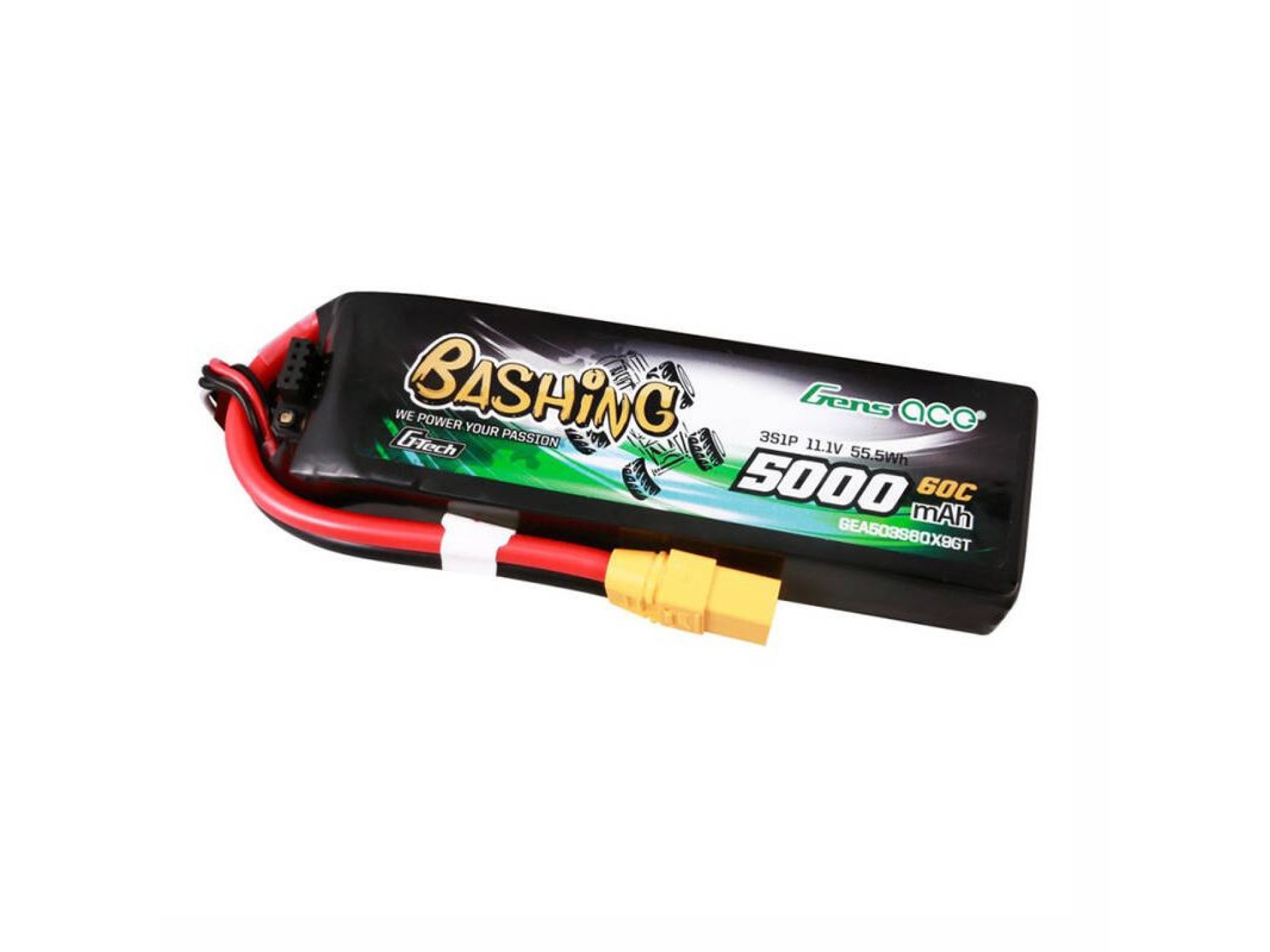 Bateria GensAce 5kmAh 11.1V 60C 3S1P com conector XT90