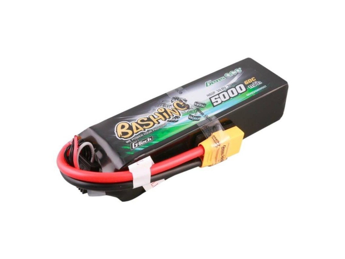 Gens ace G-Tech 5000mAh 14.8V 4S1P 60C Lipo Battery Pack with XT90 Plug-Bashing Series