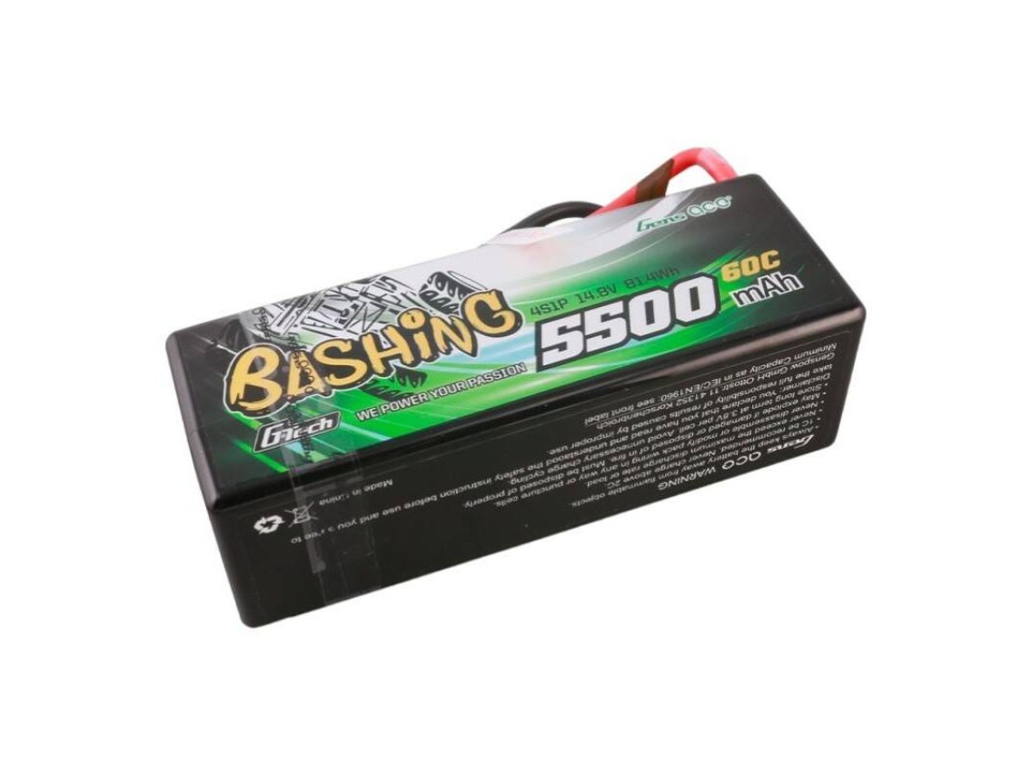 Bateria Lipo Gens ace G-Tech 5500mAh 4S1P 14.8V 60C HardCase para carros RC