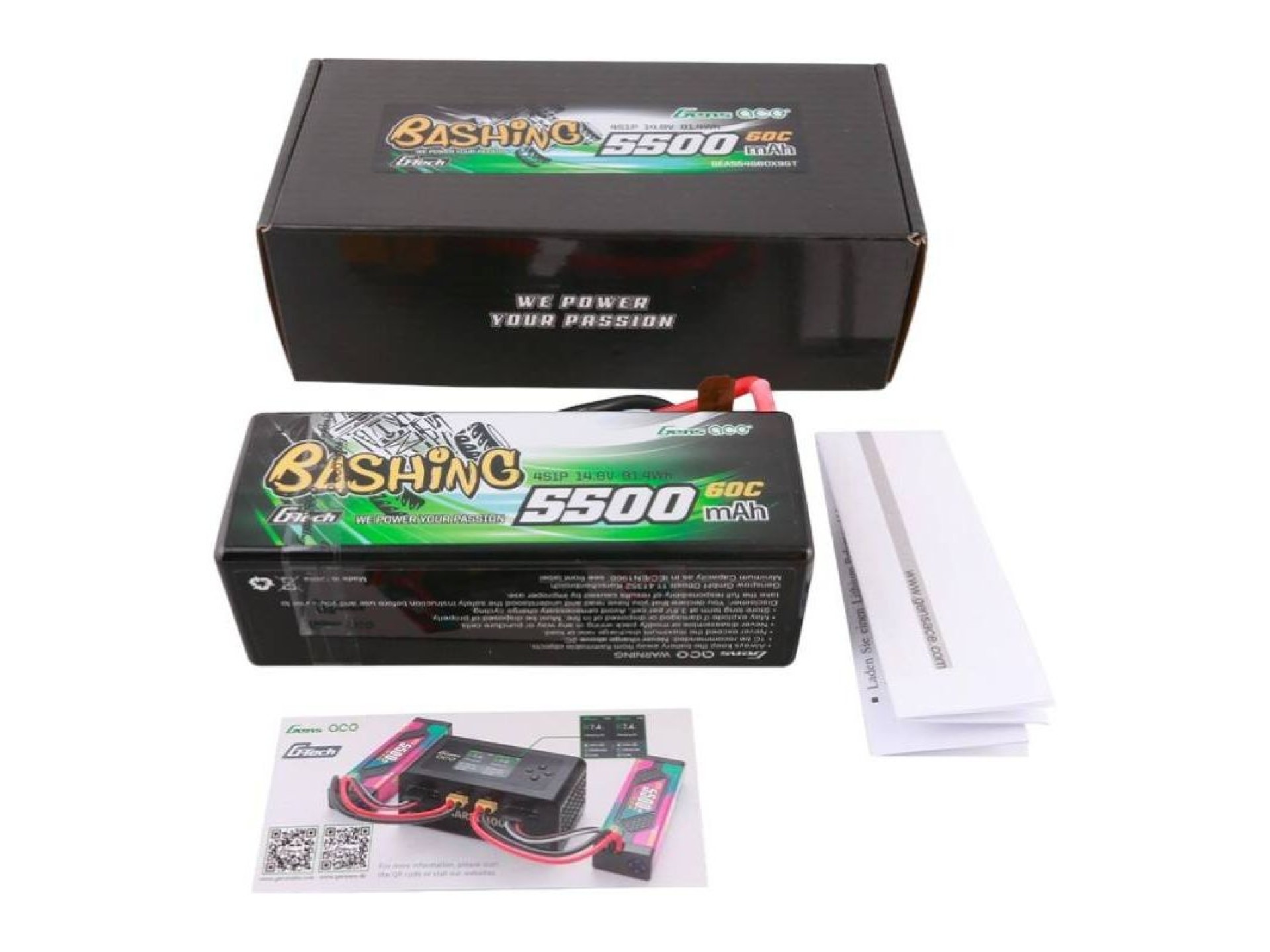 Gens ace G-Tech 5500mAh 4S1P 14.8V 60C HardCase RC car Lipo Battery