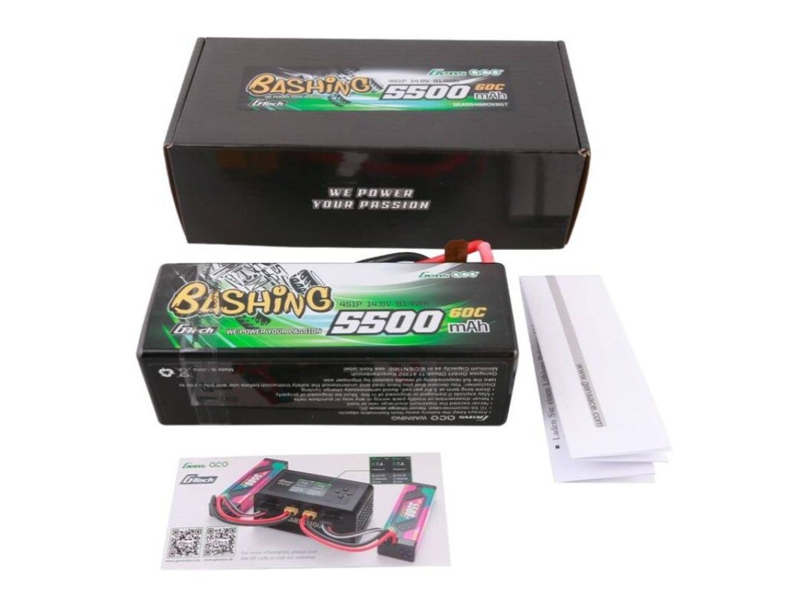 Bateria Lipo Gens ace G-Tech 5500mAh 4S1P 14.8V 60C HardCase para carros RC