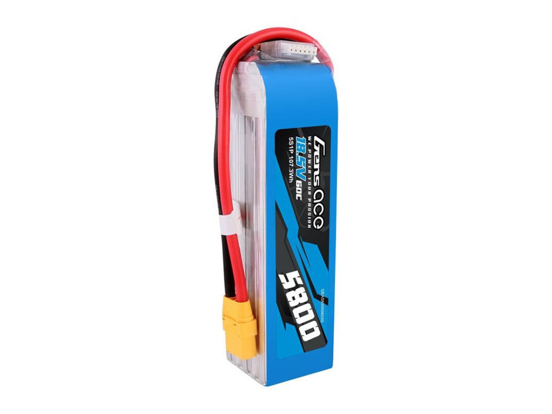 Gens ace 5800mAh 60C 18.5V 5S1P Lipo Battery Pack with XT90 plug