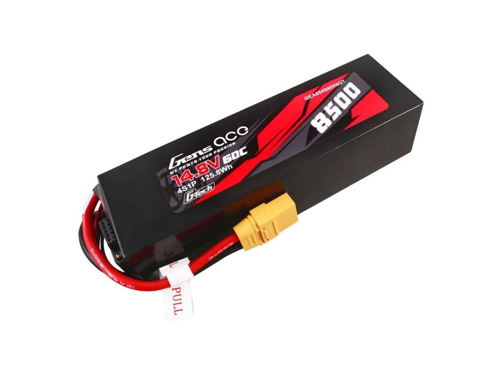 Gens ace G-Tech 8500mAh 14.8V 60C 4S1P Lipo Battery Pack PC Material Case with XT90 plug