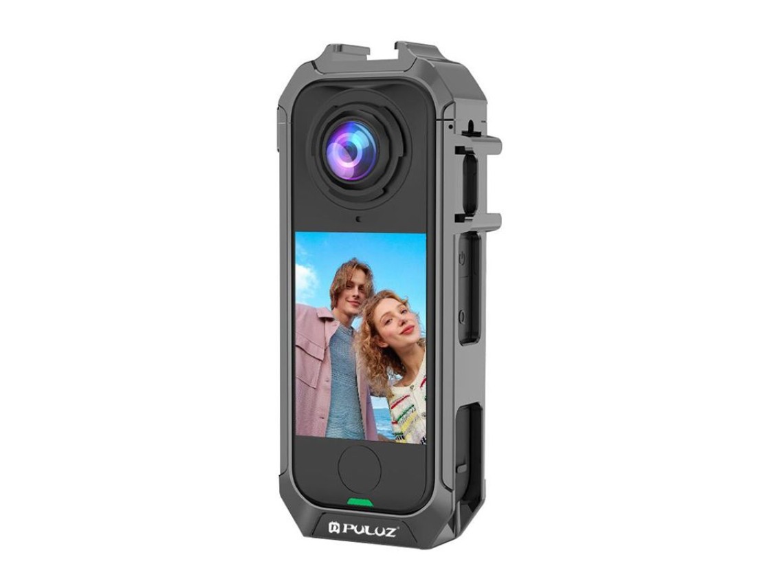 Funda protectora de metal Puluz para Insta 360 X4 Air (gris)