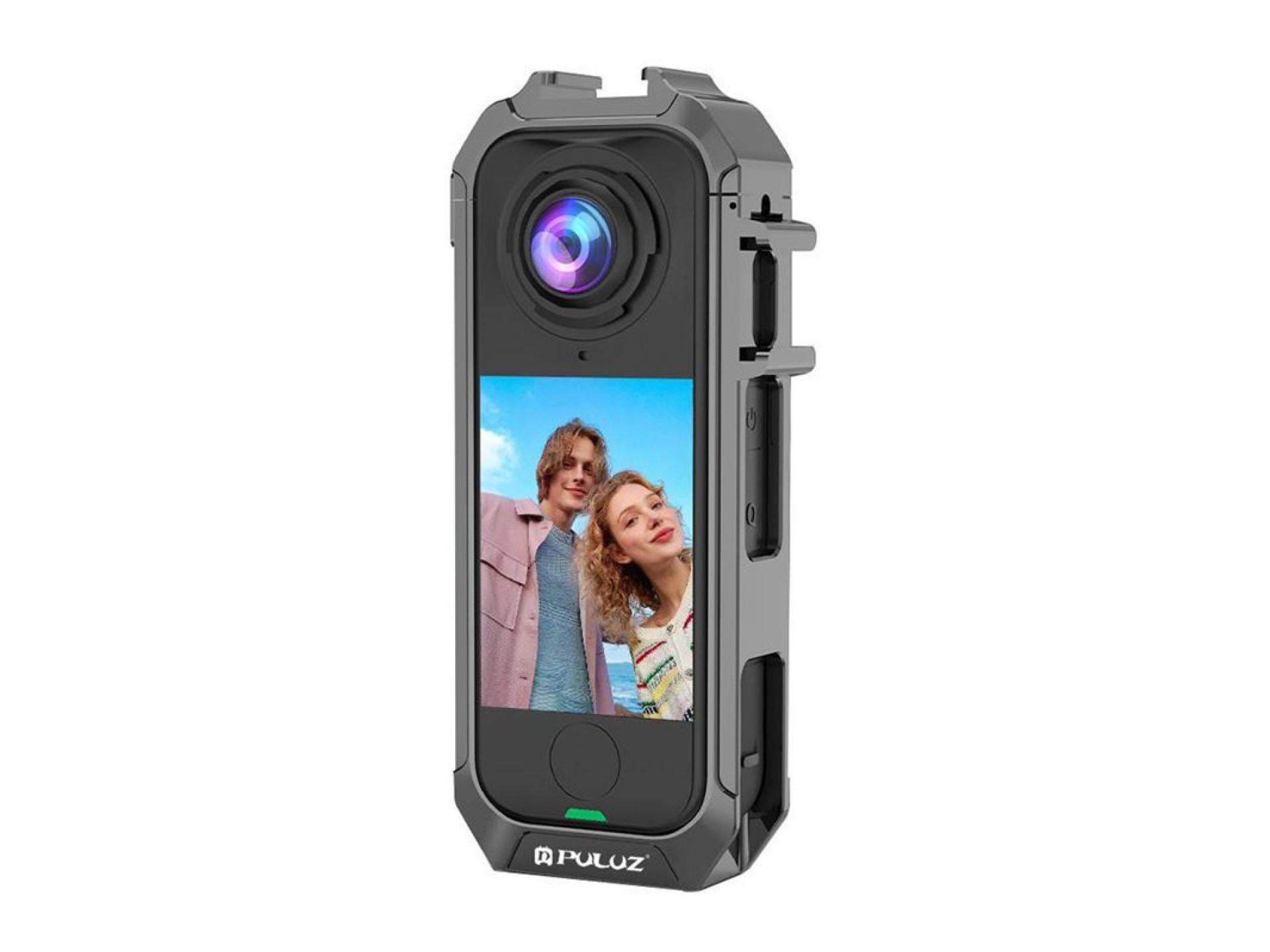 Funda protectora de metal Puluz para Insta 360 X4 Air (gris)