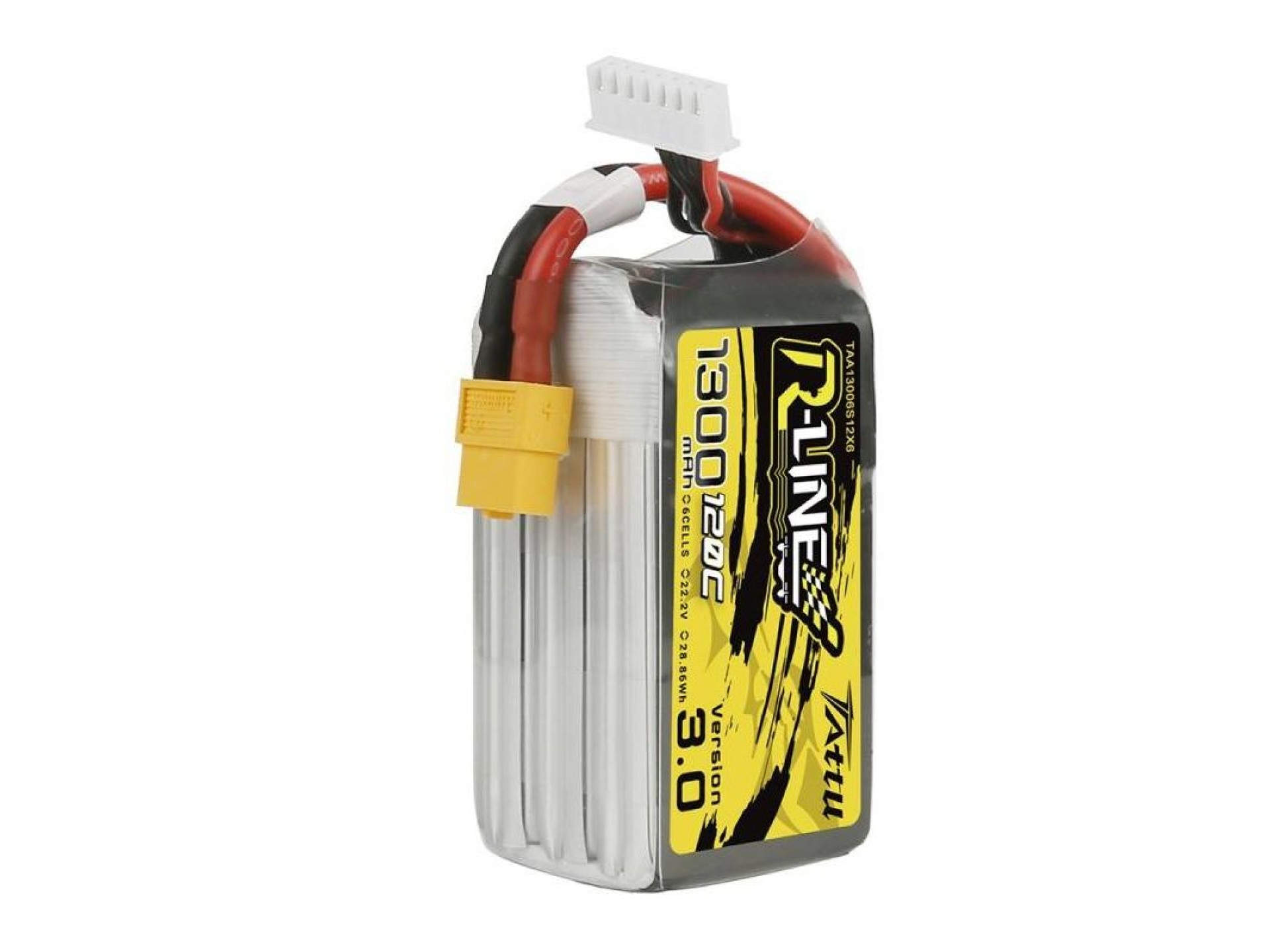 Tattu R-Line Version 3.0 1300mAh 22.2V 120C 6S1P XT60 battery