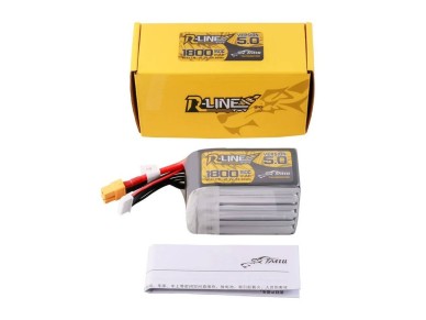 Lipo Tattu R-Line Version 5.0 1800mAh 22.2V 150C 6S battery with XT60 connector