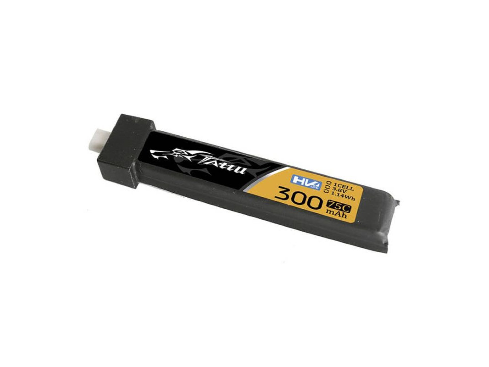 Bateria Tattu LiPo 300mAh 3.8V 75C 1S1P HV BT2.0.5 (5 unidades)