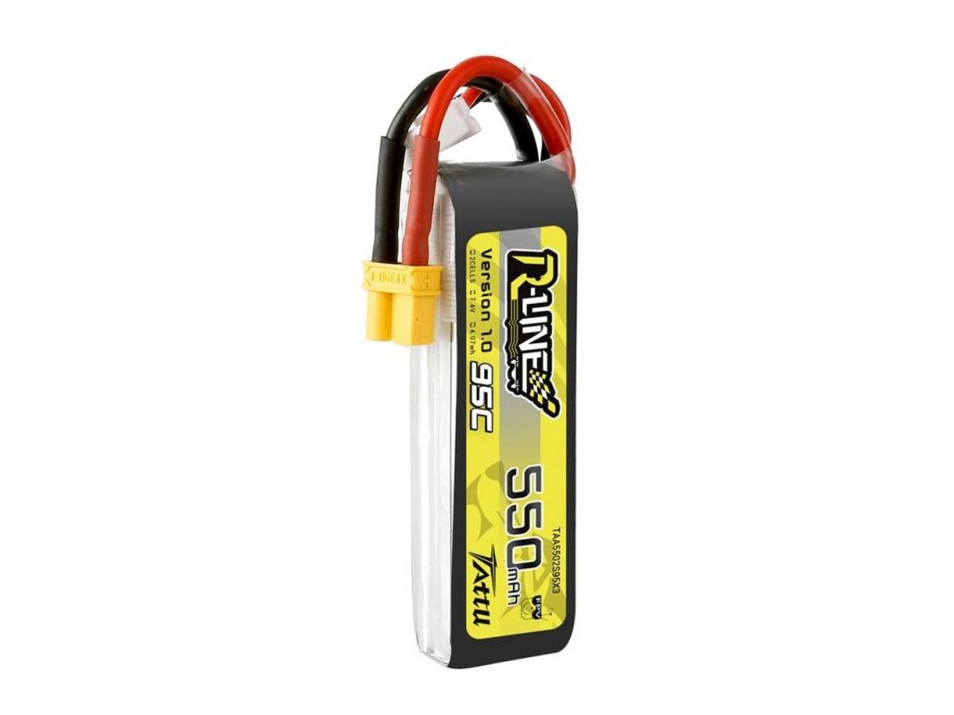 Battery Tattu R-Line 550mAh 7.4V 95C 2S1P XT30