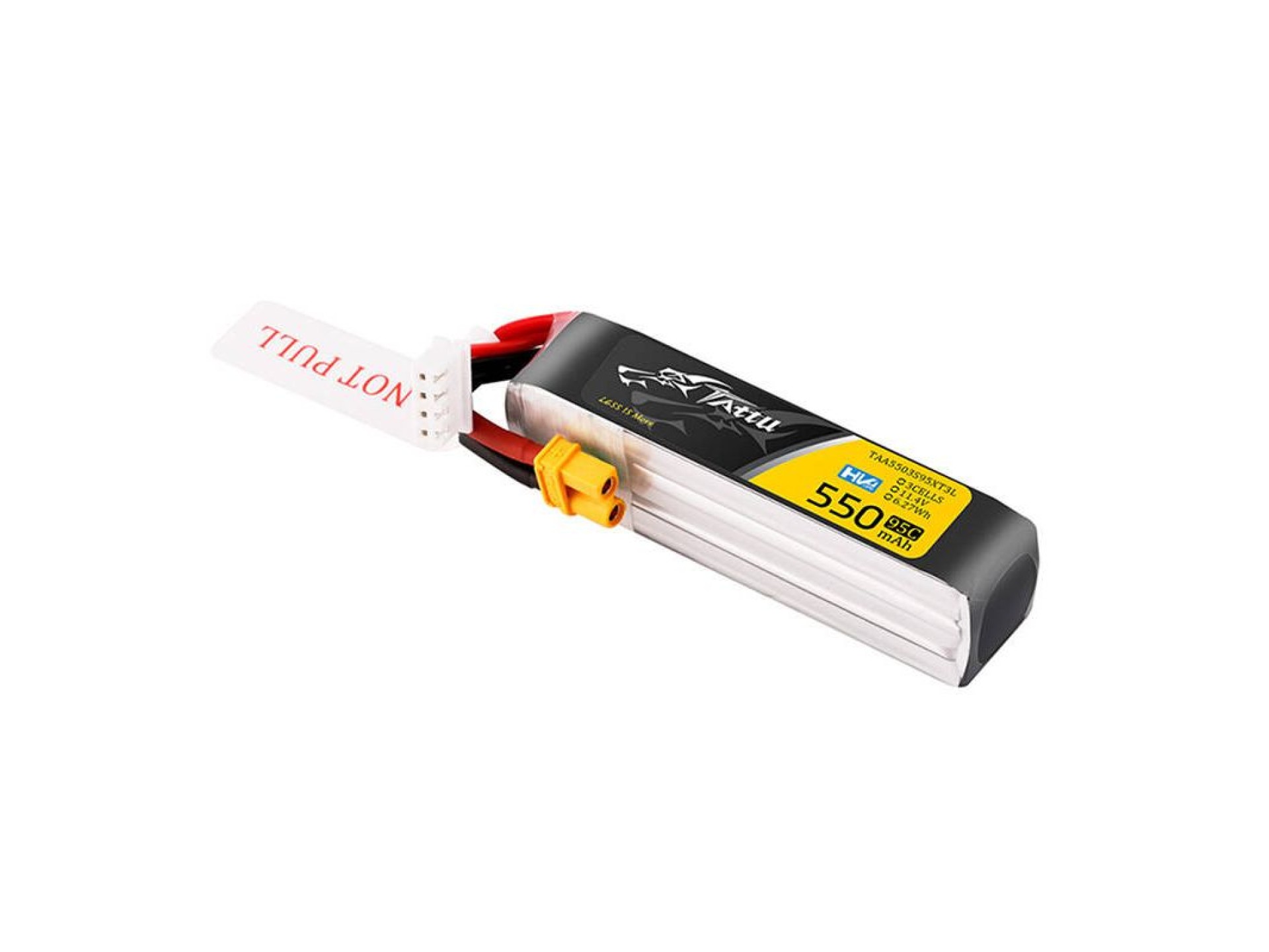 Tattu 3s 550mAh 95C 11.4V HV Lipo Battery with XT30 Plug Long-Pack Connector