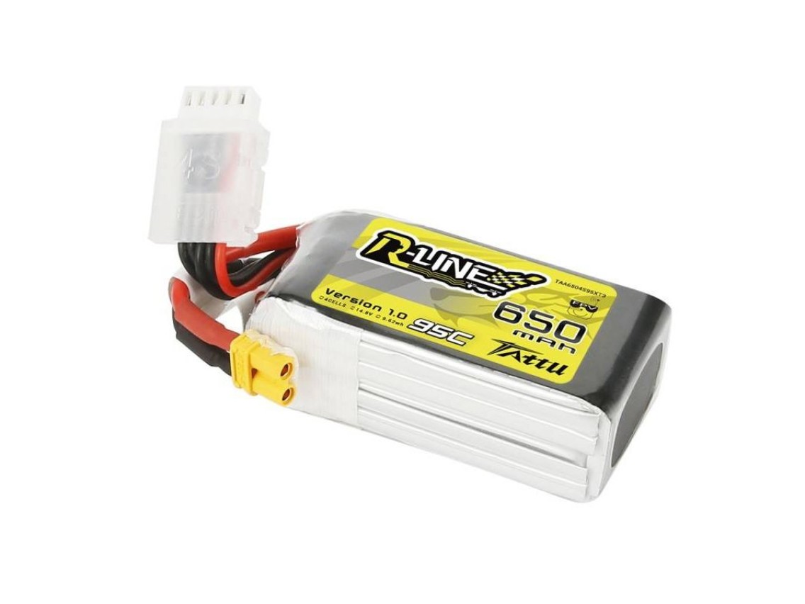Bateria Tattu R-Line 650mAh 14,8V 95C 4S1P XT30
