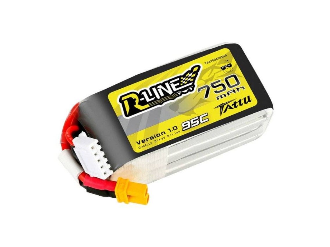 Batería Tattu R-Line 750mAh 14.8V 95C 4S1P JST-XHR