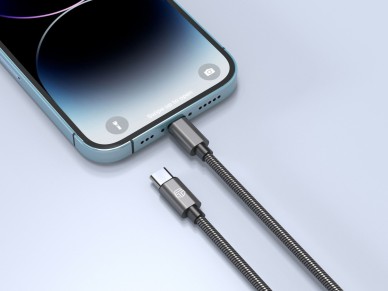 Cable USB-C a Lightning Techancy TB1796 de 1 m, diseño totalmente metálico, resistente a mascotas, c Cable USB-C a Lightning Techancy TB1796 de 1 m, diseño totalmente metálico, resistente a mascotas, c