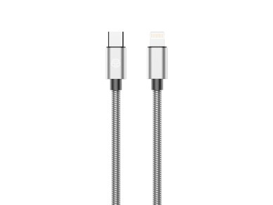 Techancy USB-C to Lightning Cable 1m TB1796, All Metal Design, Pet Resistant, 30 Watt Fast Charging