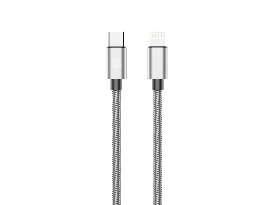 Techancy Cabo Usb C Para Lightning 1m TB1796, Design Totalmente Met�lico, Resistente A Animais, Carr