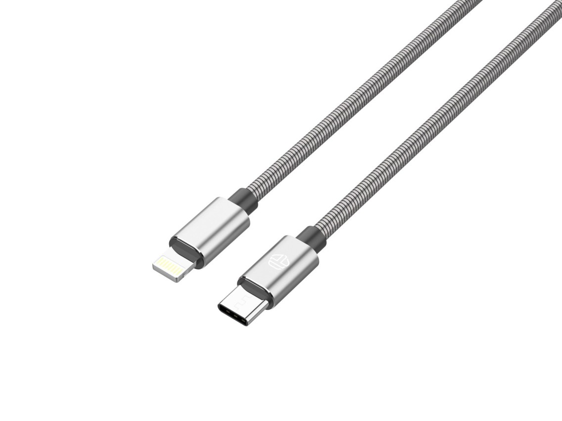 Techancy Cabo Usb C Para Lightning 1m TB1796, Design Totalmente Met�lico, Resistente A Animais, Carr