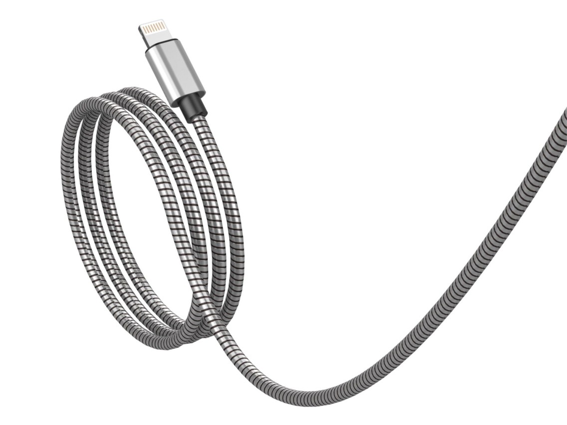 Techancy Cabo Usb C Para Lightning 1m TB1796, Design Totalmente Met�lico, Resistente A Animais, Carr